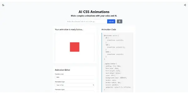 AI CSS Animation
