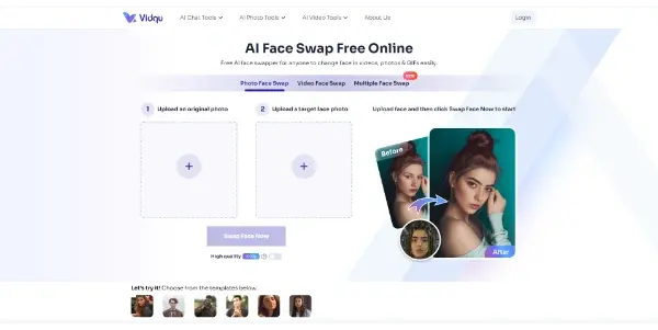 AI Face Swap By Vidqu
